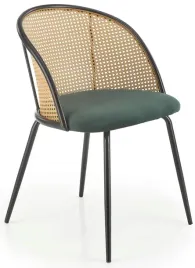 krzeslo-boho-rattanowe-k508-ciemnozielone-halmar-wygodne-do-jadalni