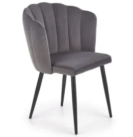krzeslo-k386-halmar-muszelka-velvet-szare-czarne-styl-glamour-i-wygoda