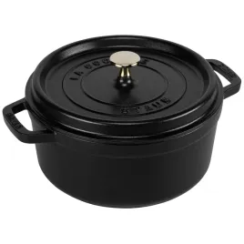 staub-la-cocotte-24cm-okragly-czarny-garnek-zeliwny
