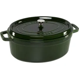 staub-la-cocotte-33cm-owalny-zielony-garnek-zeliwny