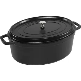 staub-la-cocotte-41cm-oval-schwarz-gusseisen