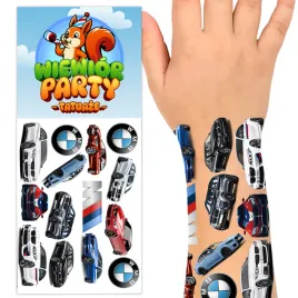 tatuaze-zmywalne-dla-dzieci-samochody-auta-bmw-prezent-urodziny