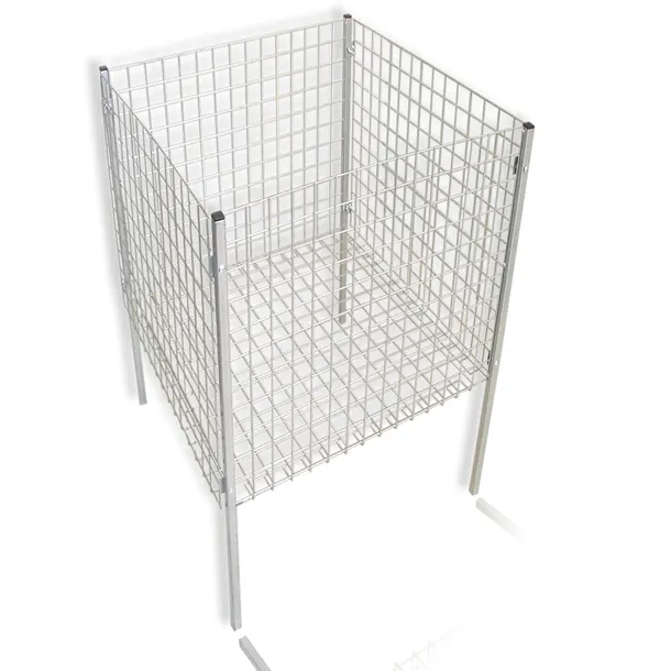 KOSZ WYPRZEDAŻOWY NA PROFILACH CHROMOWANY 40x40cm DO APTEKI MAGAZYNU SKLEPU