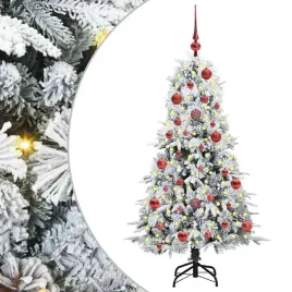 sztuczna-choinka-z-zawiasami-z-podstawa-bialy-150-cm-pe-i-pvc