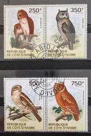 znaczki-fauna-ptaki-sowy-cote-d-ivoire-kasowany-r10