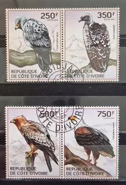 znaczki-fauna-ptaki-drapiezne-cote-d-ivoire-kasowany-r10