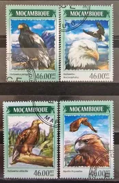znaczki-fauna-ptaki-drapiezne-orly-mozambik-kasowany-r10