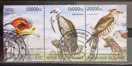 znaczki-fauna-ptaki-drapiezne-gwinea-kasowany-r10
