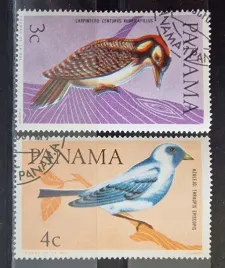 znaczki-fauna-ptaki-panama-kasowany-r11