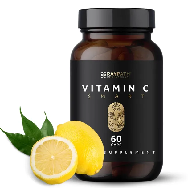 Witamina C RAYPATH VITAMIN C SMART Dzika Róża Imbir Kurkuma 60 kapsułek