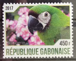 znaczki-fauna-ptaki-papugi-gabon-czysty-r4