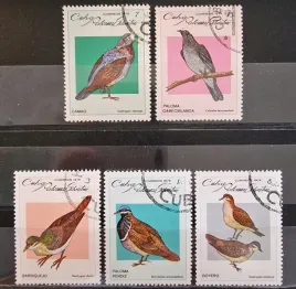 znaczki-fauna-ptaki-cuba-kasowany-r11