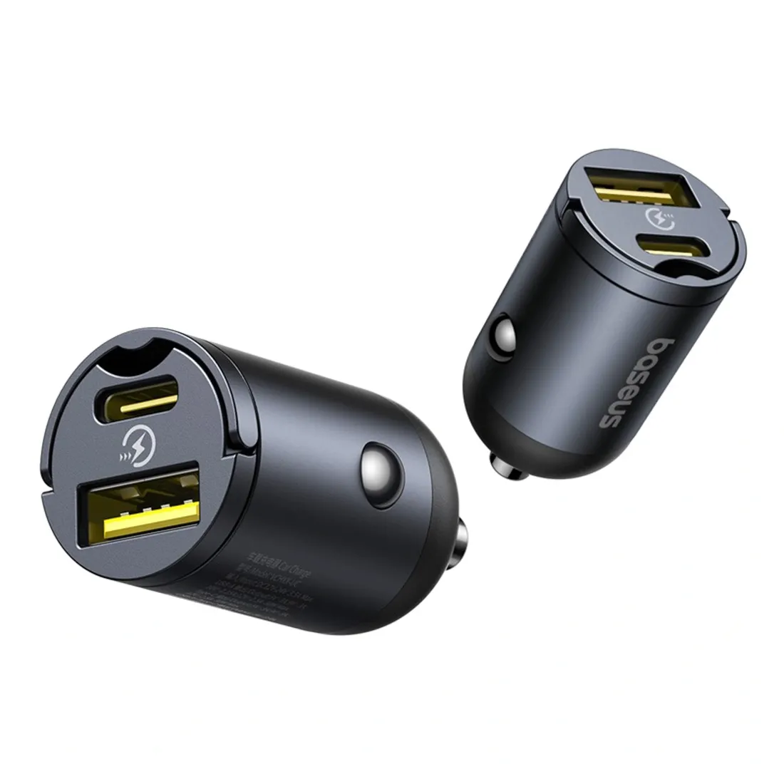 ladowarka-samochodowa-baseus-tiny-star-30w-usb-a-usb-c-czarna