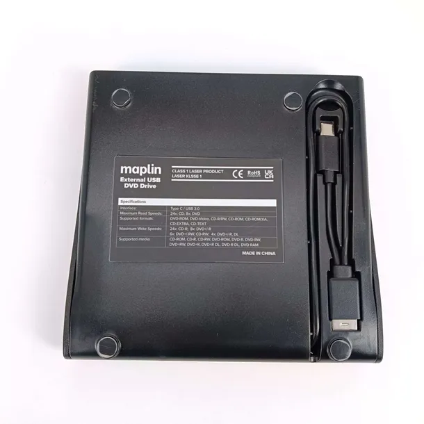 maplin-cd-dvd-drive-for-windows-os-linux-on-laptops-usb-usb-c-stan-powystawowy-zawiera-baterie-nie