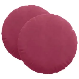 poduszki-na-siedziska-2-szt-czerwone-wino-o60-x-21-cm-aksamit