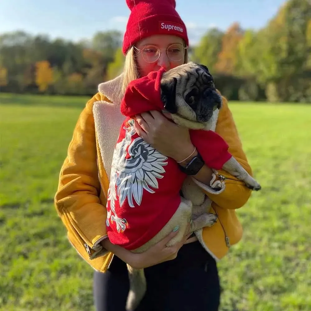 bluza-dla-psa-orzelek-czerwony-s-stan-nowy