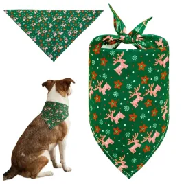 bandana-dla-psa-swiateczna-bandana-chusta-reniferki-teo-zielona-m