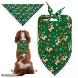 bandana-dla-psa-swiateczna-bandana-chusta-reniferki-teo-zielona-s