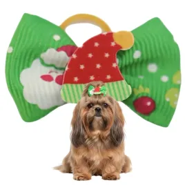 gumka-dla-psa-swiateczka-kokardka-do-wlosow-dla-psa-bami-7-zielona