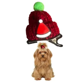 spinka-dla-psa-swiateczna-spinka-do-wlosow-czapka-mumu-bordowa