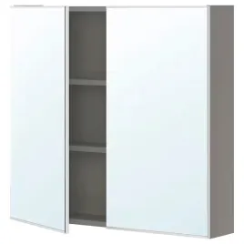 ikea-enhet-szafka-z-lustrem-i-drzwiami-szary-80x17x75-cm