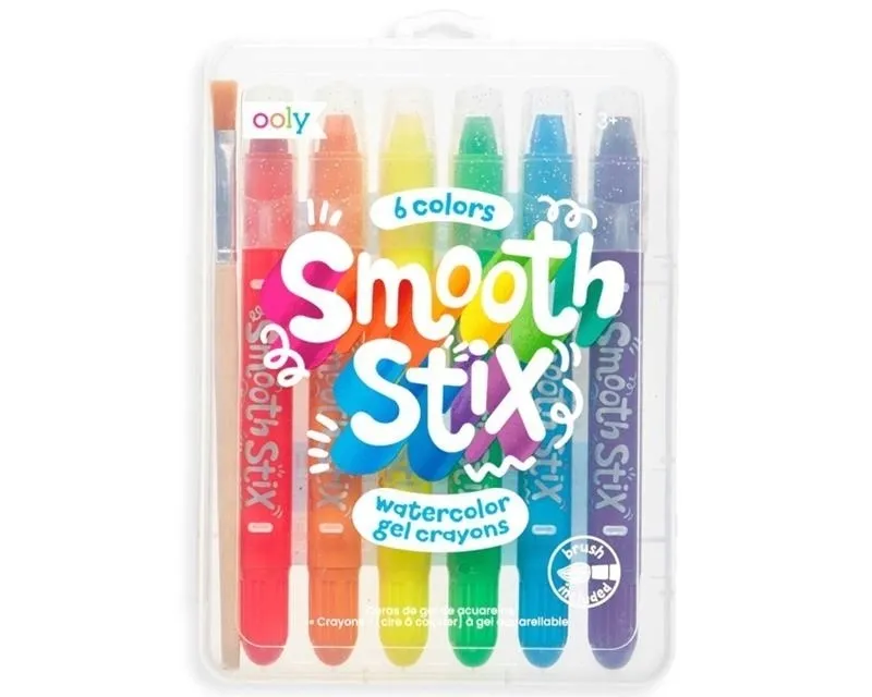 ooly-zelowe-kredki-akwarelowe-smooth-stix-6szt