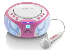 lenco-scd-650-cd-mp3-usb-aux-karaoke-led-rozowy-mikrofon