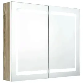 szafka-lazienkowa-z-lustrem-i-led-biel-i-dab-80x12x68-cm