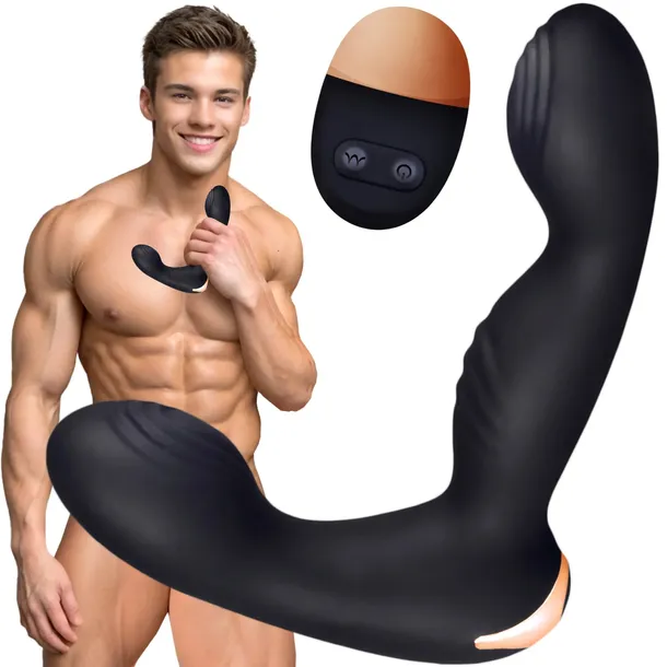 Luksusowy Masażer Prostaty Z Pilotem, 10 Funkcji 2 Wibratory, Usb