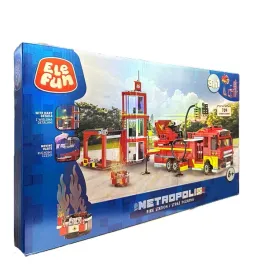 klocki-elefun-fire-station-baza-remiza-straz-pozarna-3w1-709-elementow