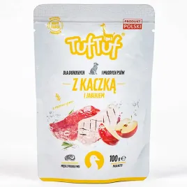 mokra-karma-dla-psa-tuf-tuf-mielonka-kaczka-z-jablkiem-100-g