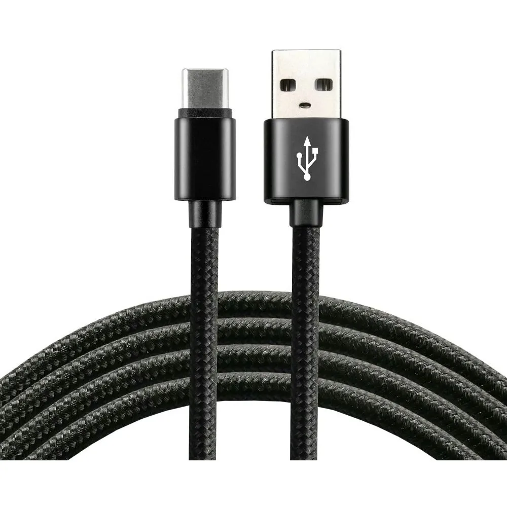 kabel-usb-usb-c-pleciony-czarny-2m-3a-everactive