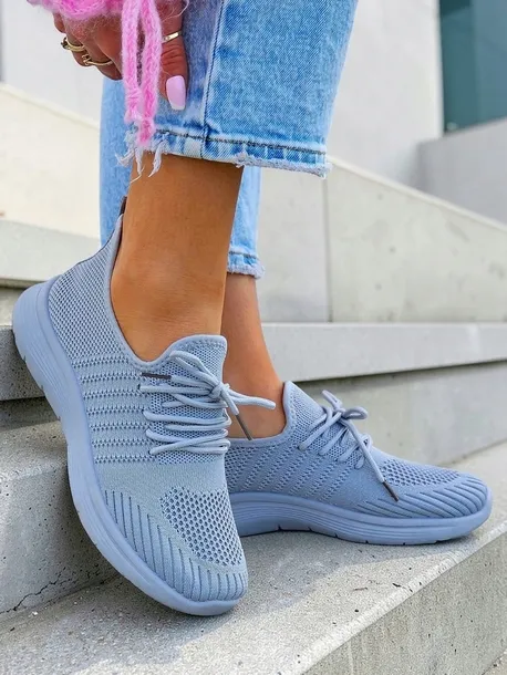 Lekkie Szare Buty Sportowe Damskie Soft 38