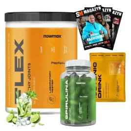 nowmax-flex-drink-kolagen-400-g-nowmax-isotonic-drink-spirulina-90kaps