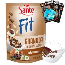 sante-granola-sniadanie-fit-bez-cukru-kakao-zdrowe-platki-sniadaniowe