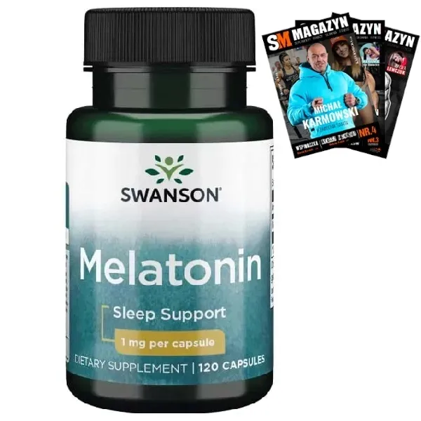 SWANSON Melatonina 1mg 120 kaps REGENERACJA SEN
