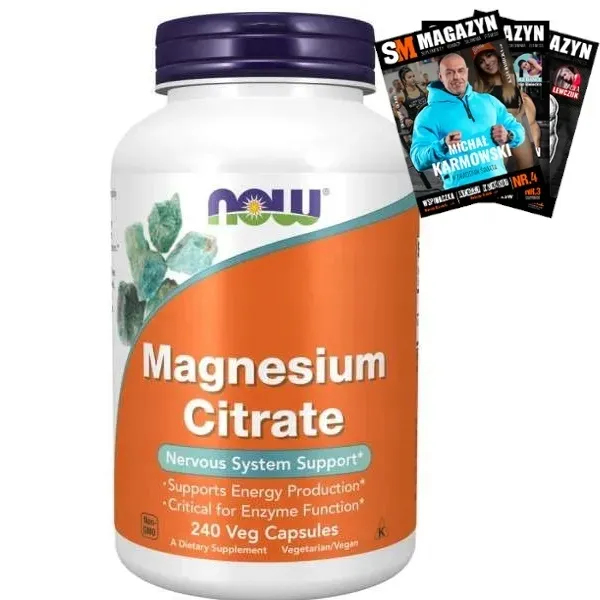 NOW FOODS CYTRYNIAN MAGNEZU MAGNEZ NA SKURCZE 240K