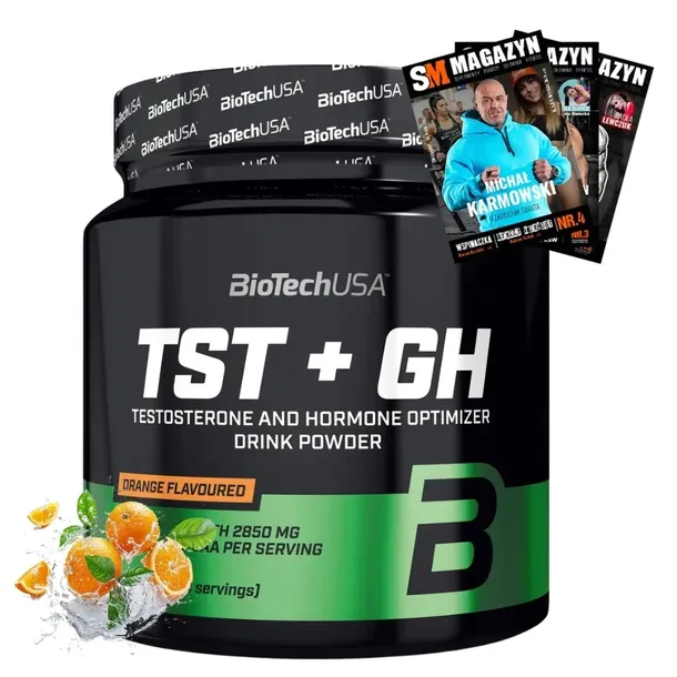 BIOTECH TST + GH TESTOSTERON HORMON WZROSTU MUSKULATURA WYDOLNOŚĆ 300 g