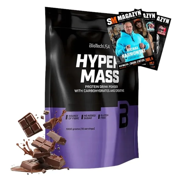BIOTECH HYPER MASS 1000g GAINER BIAŁKO WĘGLOWODANY MASA MIĘŚNIOWA SIŁA