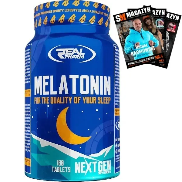 REAL PHARM MELATONINA 180tab NA GŁĘBOKI ZDROWY SEN