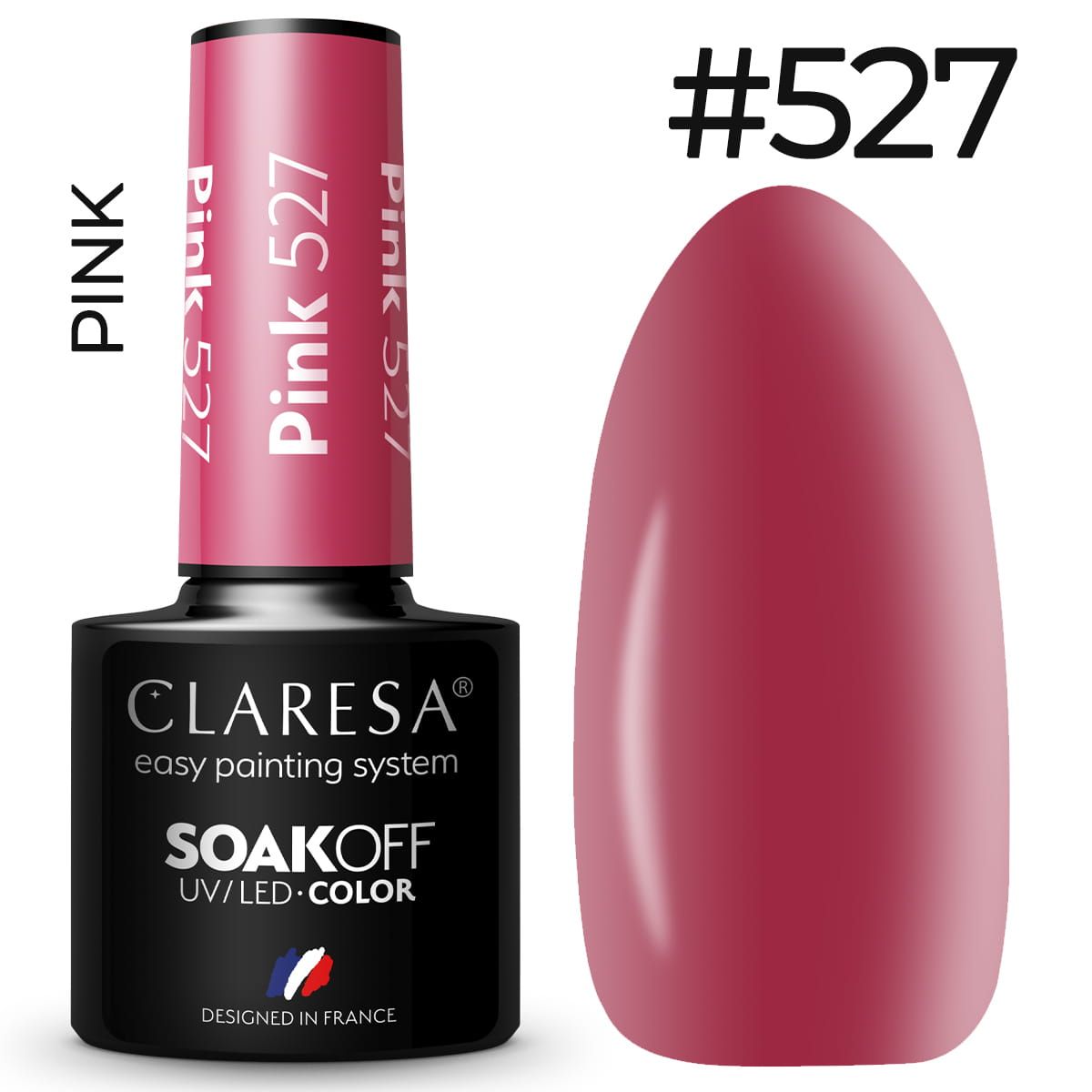 Claresa pink 527 kolorowy lakier hybrydowy 5g
