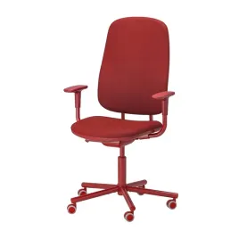 ikea-smorkull-krzeslo-biurowe-z-podlokietnikami-grasnas-czerwony