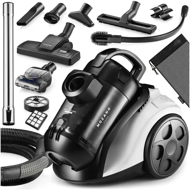 ODKURZACZ cyklonowy 4000W BEZWORKOWY TURBOSZCZOTKA FILTR HEPA 15w1 SSAWKI