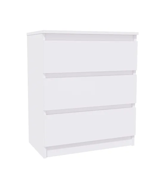 Komoda biała, 3 szuflady, szafka RTV, 60 cm, nowoczesna, salon, sypialnia