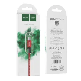 hoco-kabel-x14-micro-usb-3-1a-1m-czerwony