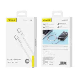 foneng-kabel-x110-usb-c-usb-c-pd-60w-1-2m-bialy