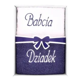 recznik-w-pudelku-zestaw-2-szt-100x50-bialy-granat-babcia-i-dziadek
