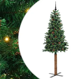 szczupla-choinka-zielony-210-cm-pvc-i-lite-drewno-sosnowe