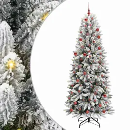 sztuczna-choinka-bialy-210-cm-pvc-plastik-stal-i-pe