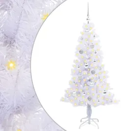 sztuczna-choinka-z-150-diodami-led-bialy-150-cm-pvc-i-stal